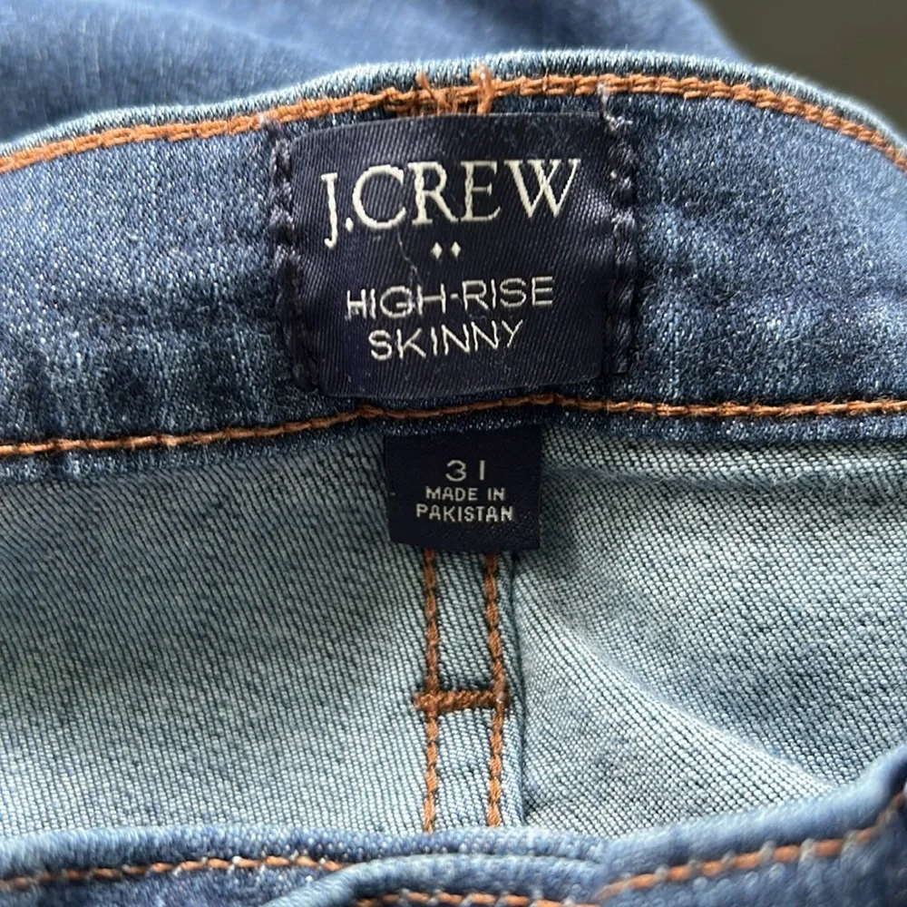 J. Crew High-Rise Skinny Jeans in Indigo size 31